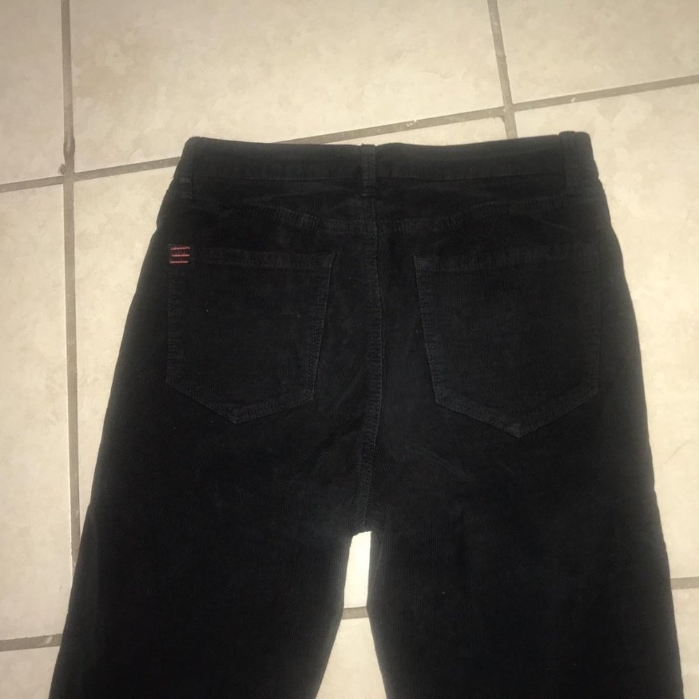 Black Corduroy Straight Leg Pants Size 27 - Picture 2 of 5